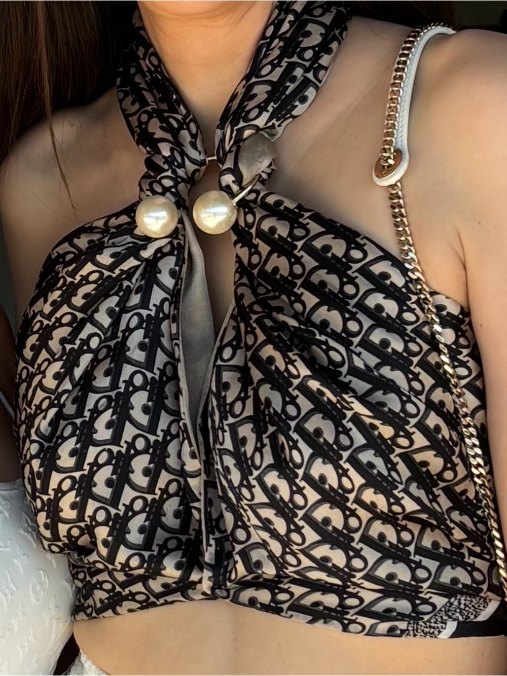 Dior Black and Cream Monogram Throw